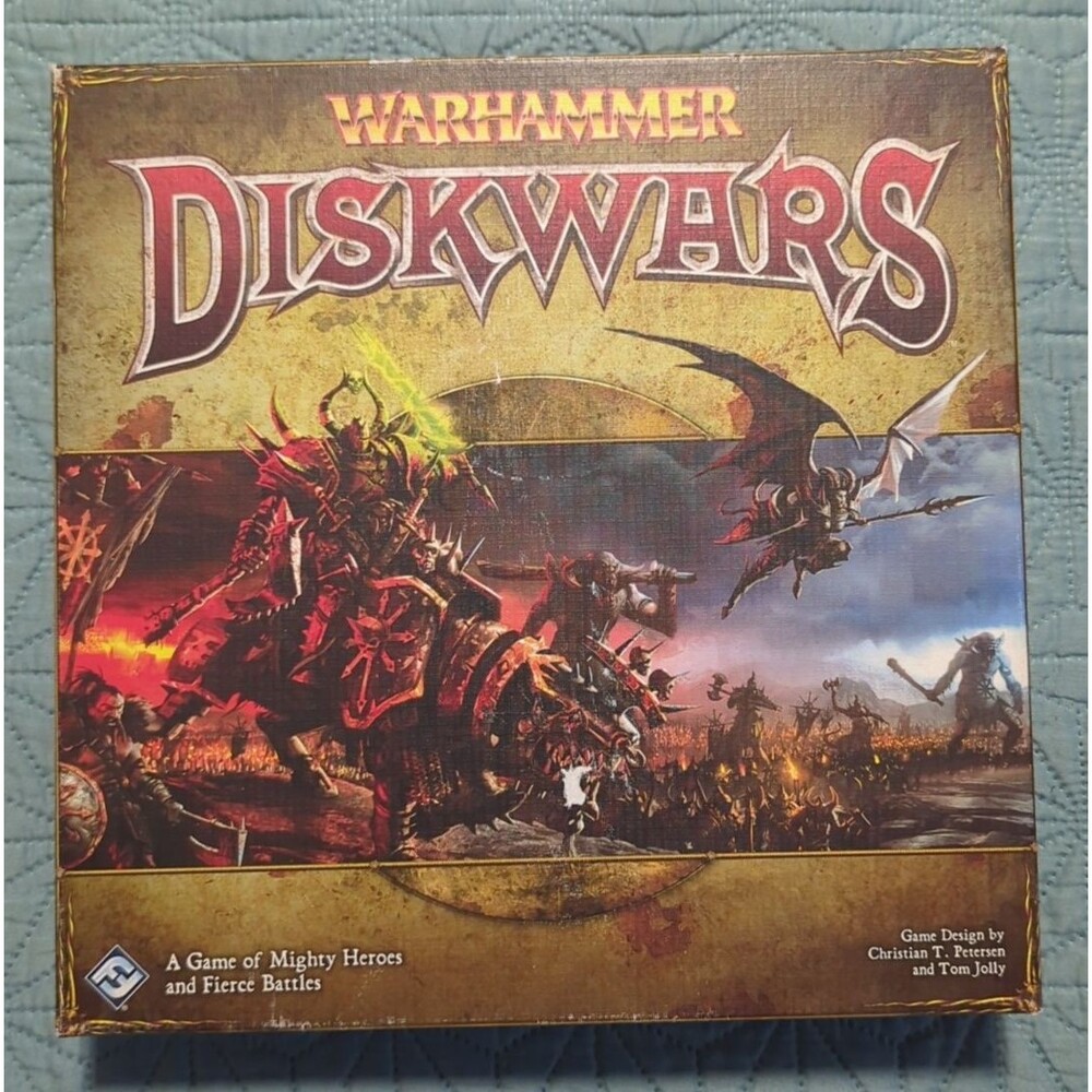 Warhammer Diskwars Core Set Game Fantasy Flight Games *MISSING 1 Wound Token*